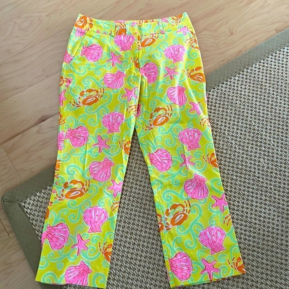 Lilly Pulitzer Seashell Starfish Cropped Pants